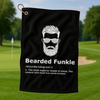 Bearded Funkle Funny Uncle Definition Golf Towel