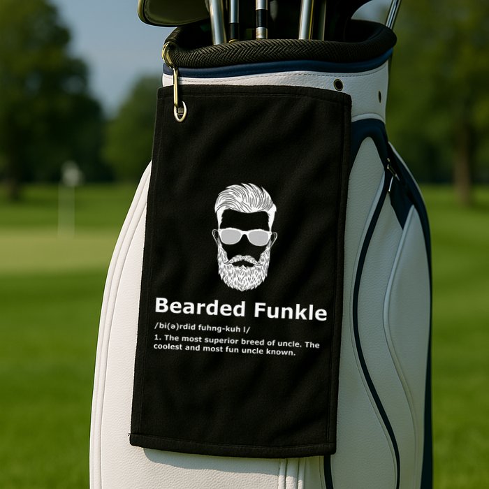 Bearded Funkle Funny Uncle Definition Golf Towel
