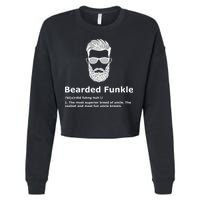 Bearded Funkle Funny Uncle Definition Cropped Pullover Crew