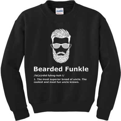 Bearded Funkle Funny Uncle Definition Kids Sweatshirt