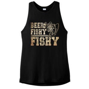 Beer Fishy Fishy Funny Fishing Gift Ladies PosiCharge Tri-Blend Wicking Tank