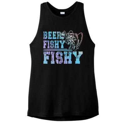 Beer Fishy Fishy Funny Fishing Gift Ladies PosiCharge Tri-Blend Wicking Tank