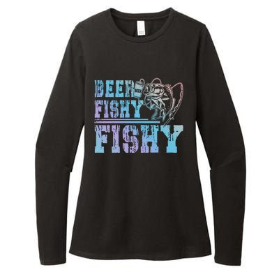 Beer Fishy Fishy Funny Fishing Gift Womens CVC Long Sleeve Shirt