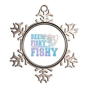 Beer Fishy Fishy Funny Fishing Gift Metallic Star Ornament