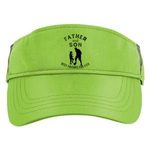 Best Friends For Life Father Son Playing Football Fathersday Cute Gift Adult Drive Performance Visor