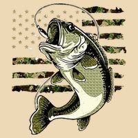 Bass Fish Fishing Usa American Flag Zip Tote Bag
