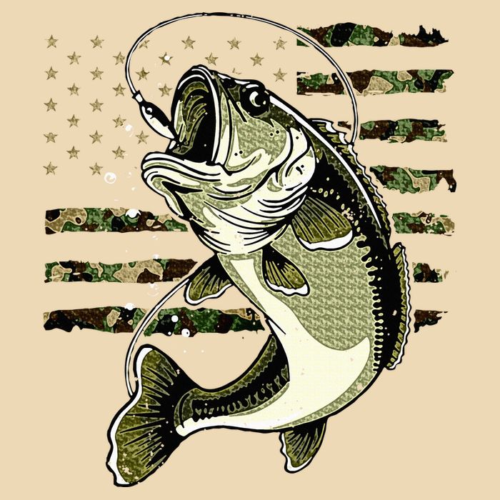 Bass Fish Fishing Usa American Flag Zip Tote Bag