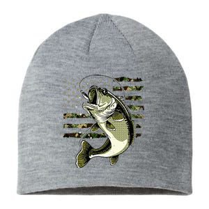 Bass Fish Fishing Usa American Flag Sustainable Beanie