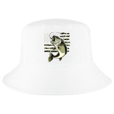 Bass Fish Fishing Usa American Flag Cool Comfort Performance Bucket Hat