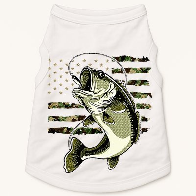 Bass Fish Fishing Usa American Flag Doggie Tank