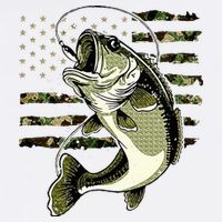 Bass Fish Fishing Usa American Flag Cooling Performance Crew T-Shirt