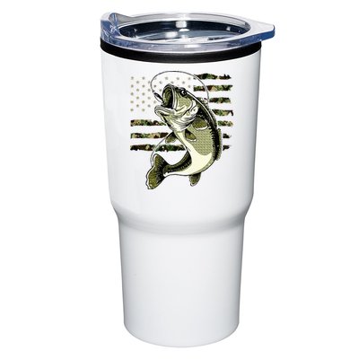 Bass Fish Fishing Usa American Flag Tumbler