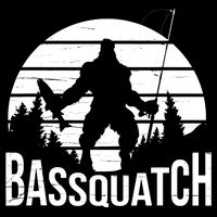 Bassquatch Funny Fishing Fisherman Fishing Rod Bass Fish Women's V-Neck T-Shirt