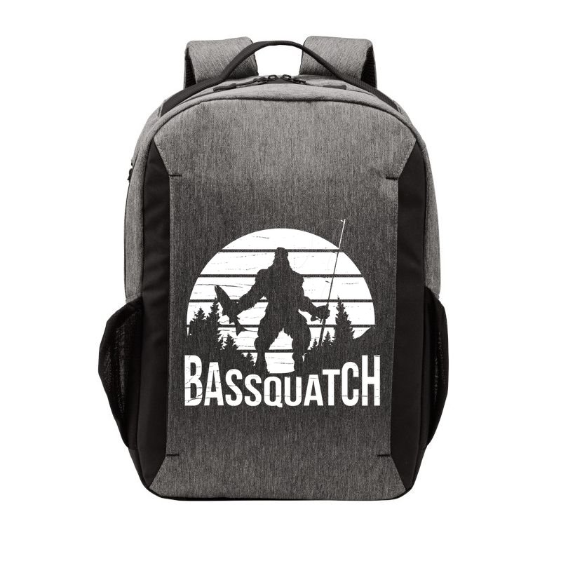 Bassquatch Funny Fishing Fisherman Fishing Rod Bass Fish Vector Backpack