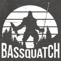 Bassquatch Funny Fishing Fisherman Fishing Rod Bass Fish Vector Backpack