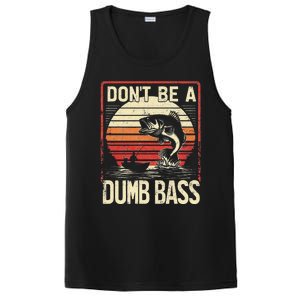 Bass Fishing Funny DonT Be A Dumb Bass Retro Manfishing PosiCharge Competitor Tank