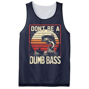 Bass Fishing Funny DonT Be A Dumb Bass Retro Manfishing Mesh Reversible Basketball Jersey Tank