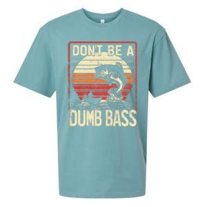 Bass Fishing Funny DonT Be A Dumb Bass Retro Manfishing Sueded Cloud Jersey T-Shirt