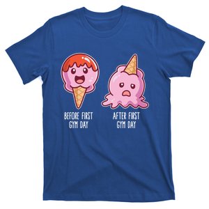 Before First Gym Day After First Gym Day Ice Cream Cute Gift T-Shirt