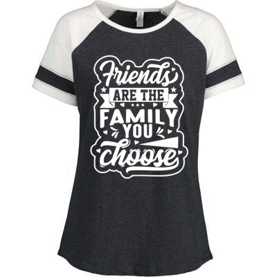 Best Friend’s Gift Friends Are The Family You Choose Gift Enza Ladies Jersey Colorblock Tee