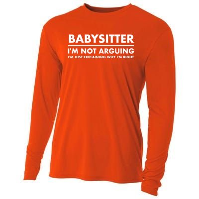 Babysitter Funny Gift Cooling Performance Long Sleeve Crew