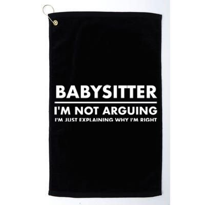 Babysitter Funny Gift Platinum Collection Golf Towel