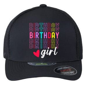 Birthday For Girl Retro Text Awesome Cute Birthday Party Flexfit Unipanel Trucker Cap