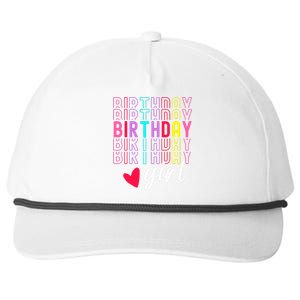 Birthday For Girl Retro Text Awesome Cute Birthday Party Snapback Five-Panel Rope Hat