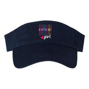 Birthday For Girl Retro Text Awesome Cute Birthday Party Valucap Bio-Washed Visor