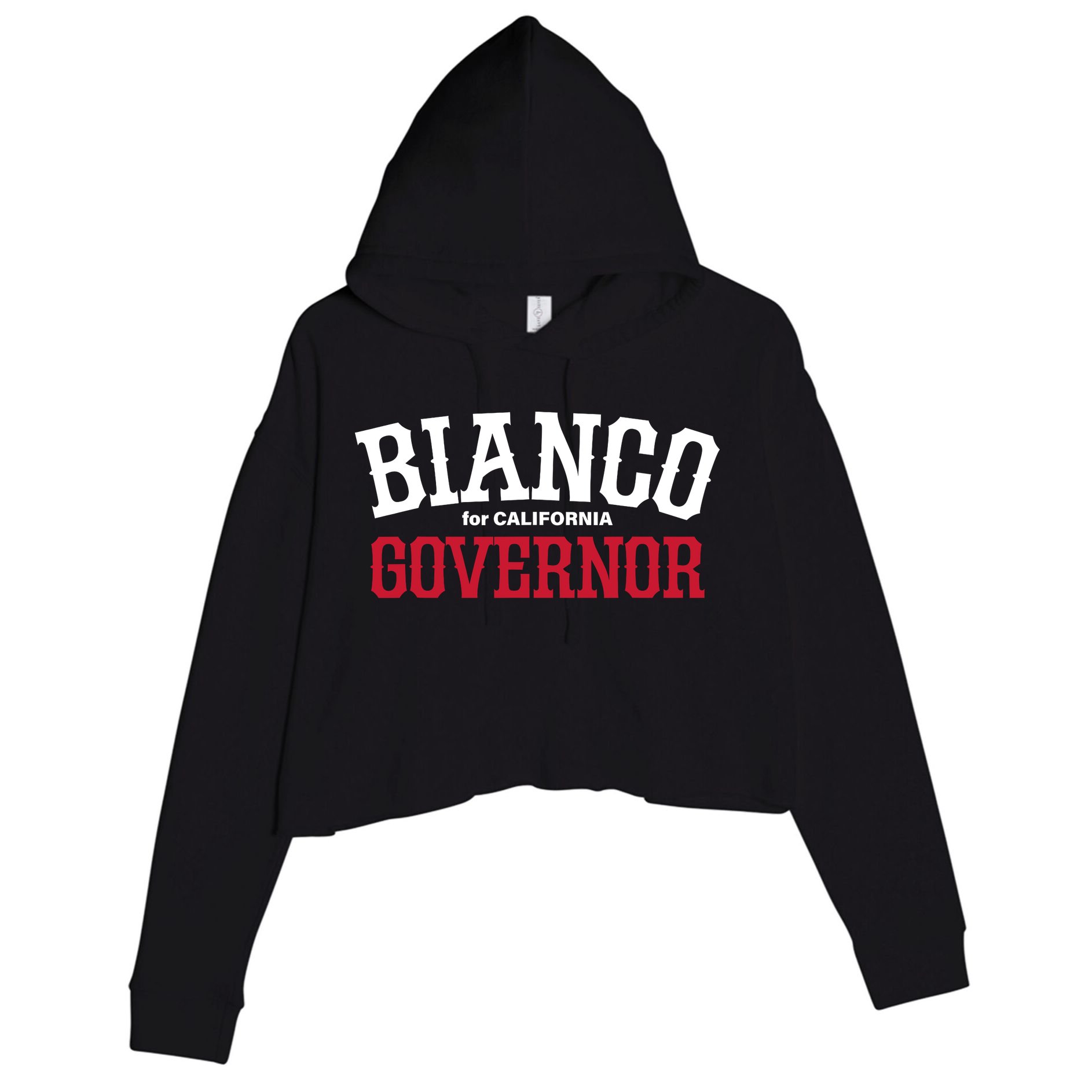 Bianco For Governor Crop Fleece Hoodie