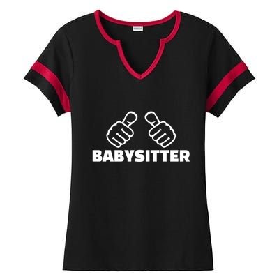 Babysitter Funny Gift Ladies Halftime Notch Neck Tee