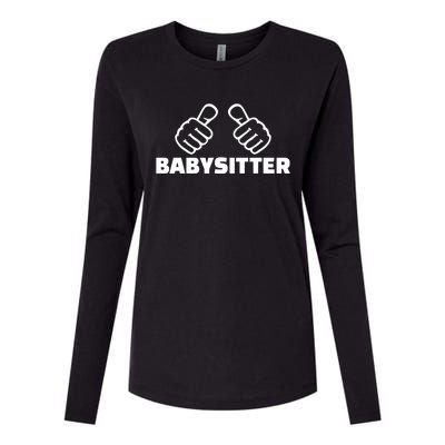 Babysitter Funny Gift Womens Cotton Relaxed Long Sleeve T-Shirt