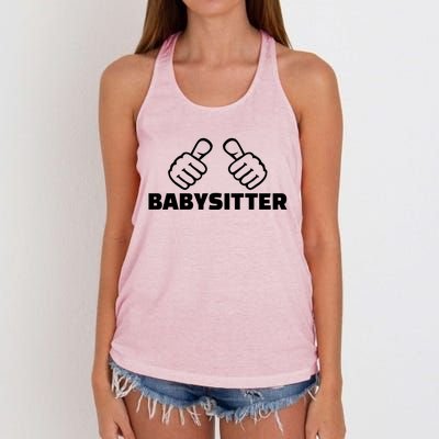 Babysitter Funny Gift Women's Knotted Racerback Tank