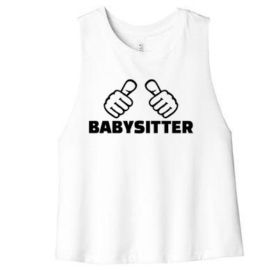 Babysitter Funny Gift Women's Racerback Cropped Tank