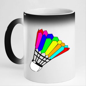 Badminton Fan Gift 11oz Black Color Changing Mug