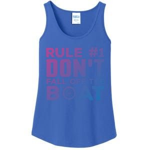 Boating Funny Gift Rule #1 Dont Fall Off The Boat Funny Saying Gift Ladies Essential Tank