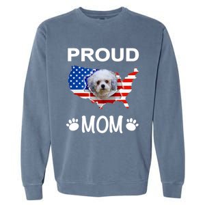 Bolonka Funny Gift Bolonka Dog Bolonka Proud Patriot Mom Cool Gift Garment-Dyed Sweatshirt