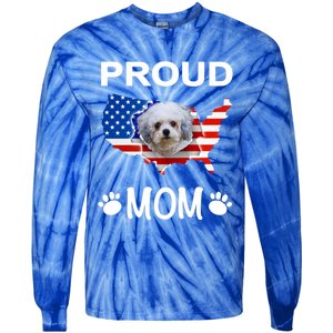 Bolonka Funny Gift Bolonka Dog Bolonka Proud Patriot Mom Cool Gift Tie-Dye Long Sleeve Shirt