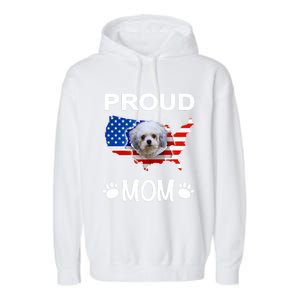 Bolonka Funny Gift Bolonka Dog Bolonka Proud Patriot Mom Cool Gift Garment-Dyed Fleece Hoodie