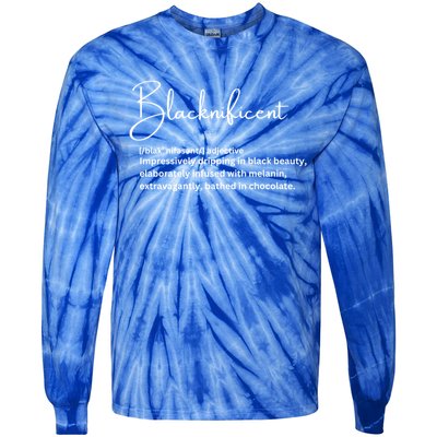 Blacknificent Funny Gift Tie-Dye Long Sleeve Shirt