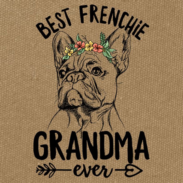 Best Frenchie Grandma Ever Design for your Frenchie Grandma Cotton Canvas Backpack