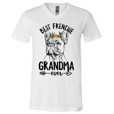 Best Frenchie Grandma Ever Design for your Frenchie Grandma V-Neck T-Shirt