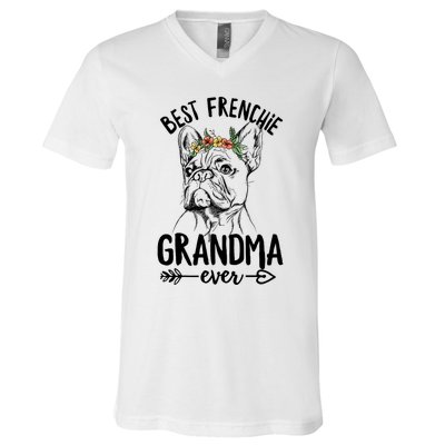 Best Frenchie Grandma Ever Design for your Frenchie Grandma V-Neck T-Shirt