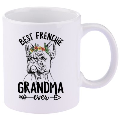 Best Frenchie Grandma Ever Design for your Frenchie Grandma 11oz C Handle Ceramic Mug