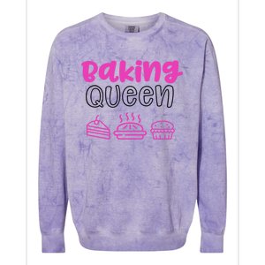 Baking Funny Gift Mom Baking Queen Mama Gift Colorblast Crewneck Sweatshirt