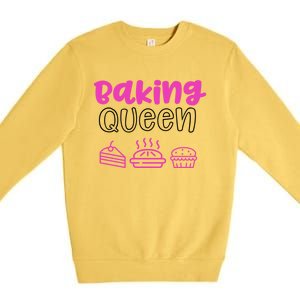 Baking Funny Gift Mom Baking Queen Mama Gift Premium Crewneck Sweatshirt