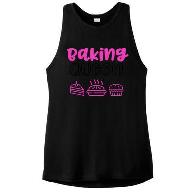 Baking Funny Gift Mom Baking Queen Mama Gift Ladies PosiCharge Tri-Blend Wicking Tank