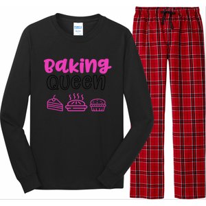 Baking Funny Gift Mom Baking Queen Mama Gift Long Sleeve Pajama Set