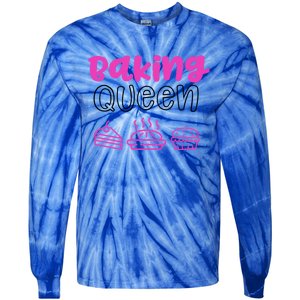 Baking Funny Gift Mom Baking Queen Mama Gift Tie-Dye Long Sleeve Shirt