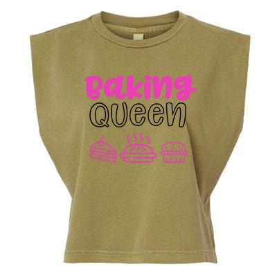 Baking Funny Gift Mom Baking Queen Mama Gift Garment-Dyed Women's Muscle Tee